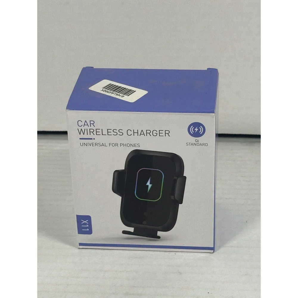 X11 Car Wireless Charger 15W Qi Fast Charging Universal‎ Phone Mount Black New